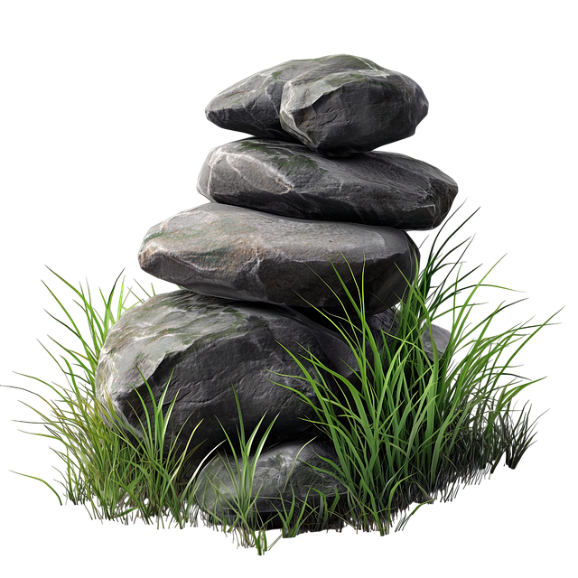 Free pile of rocks stacked stones grass and rocks illustration