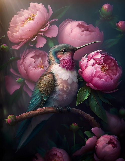 Free ai generated hummingbird bird illustration