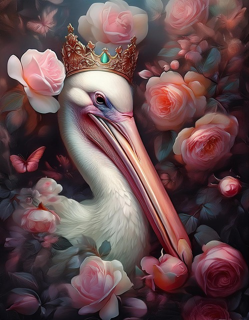 Free ai generated pelican bird illustration