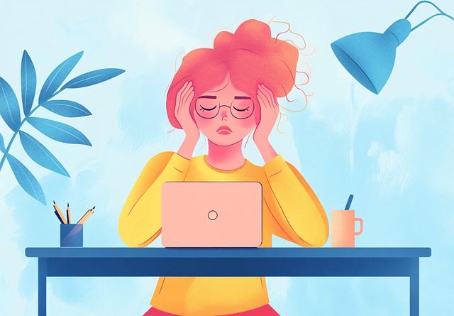 Free ai generated stress office illustration