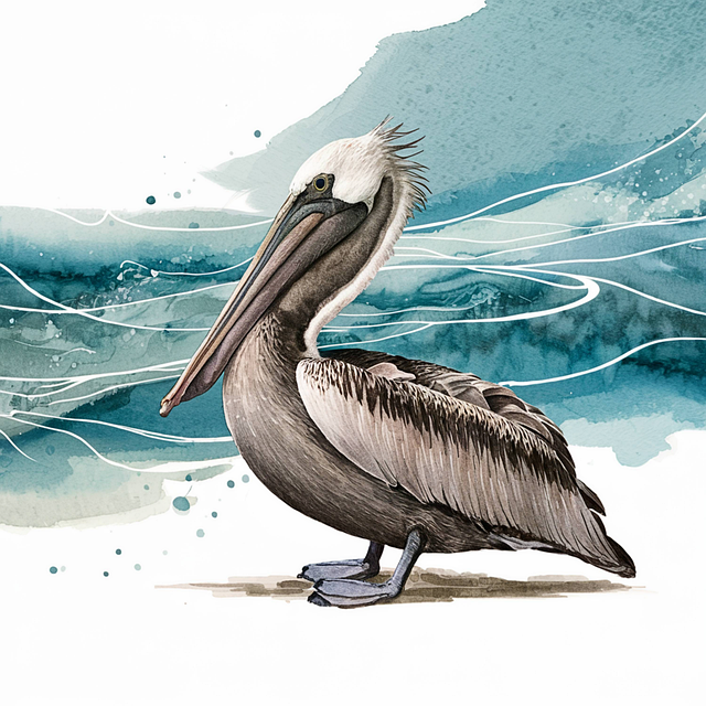 Free ai generated pelican animal illustration