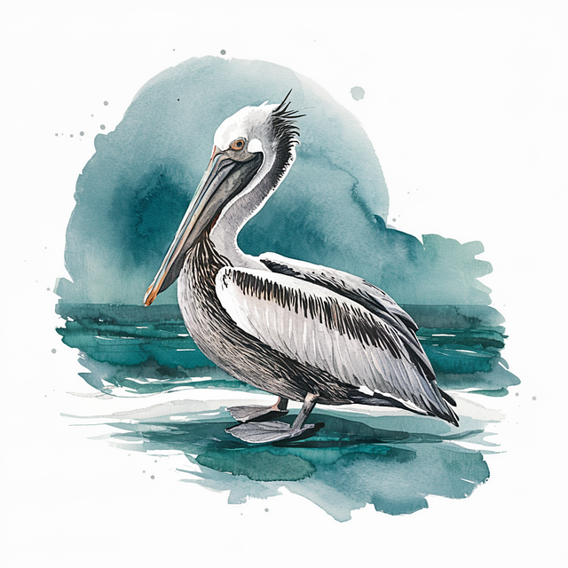 Free ai generated pelican bird illustration