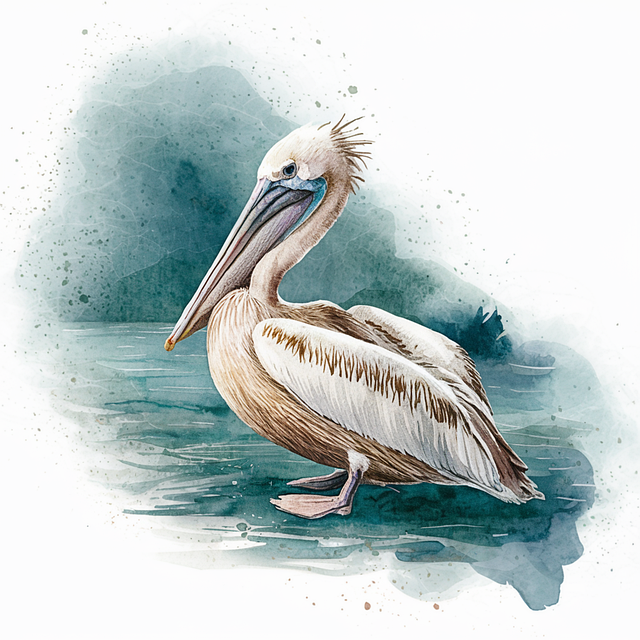 Free ai generated pelican bird illustration
