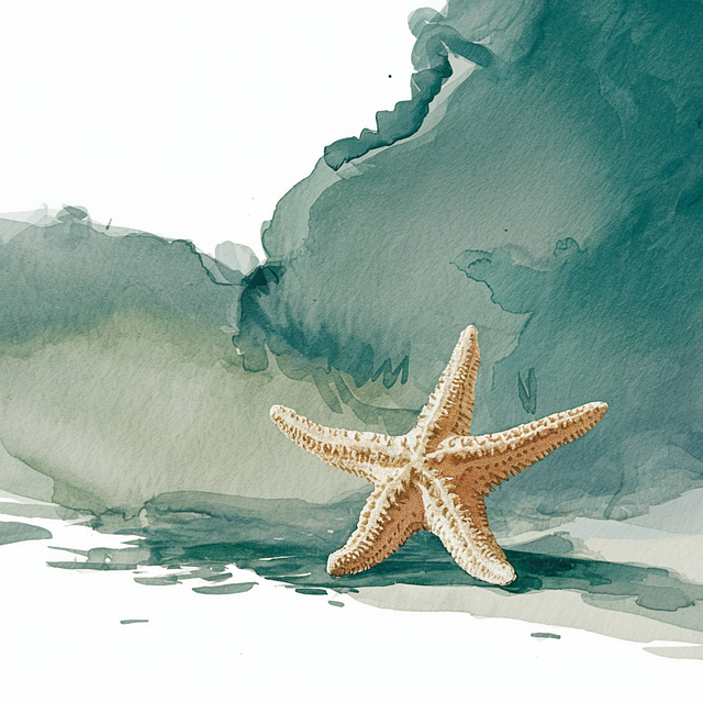 Free ai generated starfish animal illustration