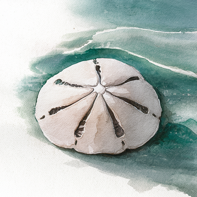 Free ai generated sand dollar sea urchin illustration