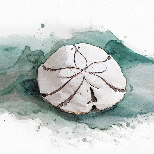 Free ai generated sand dollar sea urchin illustration