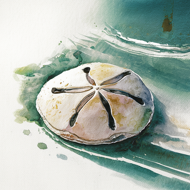 Free ai generated sand dollar sea urchin illustration