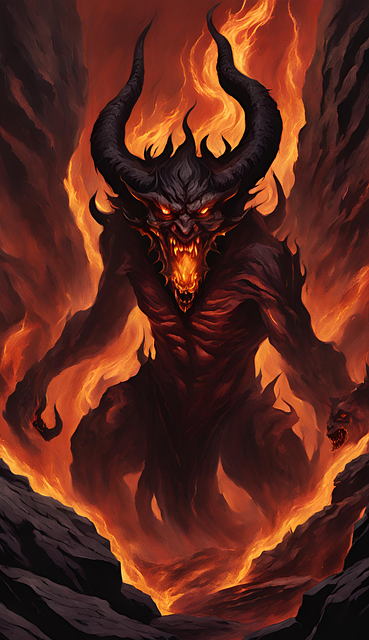 Free ai generated demon monster illustration