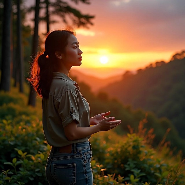 Free ai generated woman nature illustration