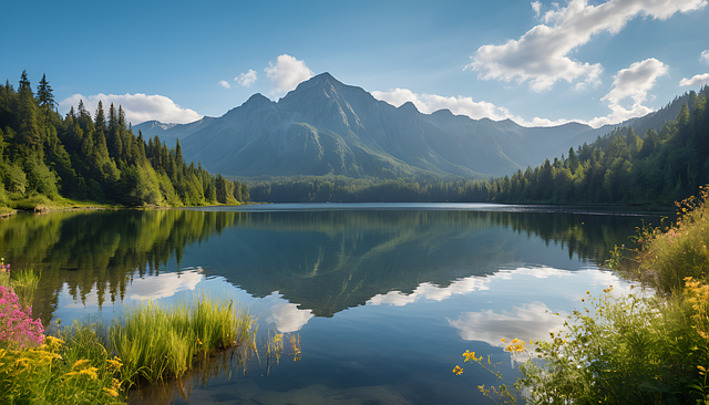 Free Lake Nature illustration and picture