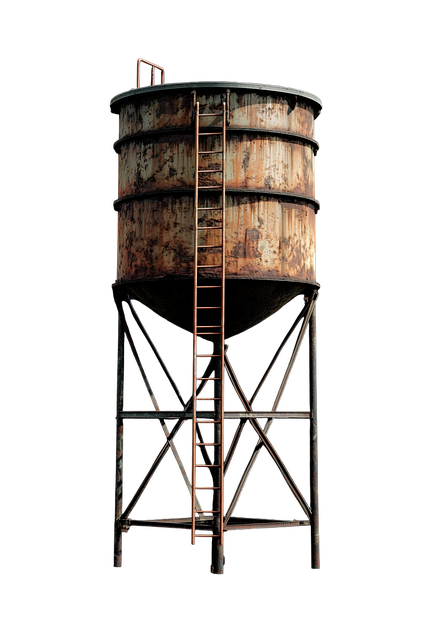 Free ai generated rustic water tower industrial vintage décor illustration