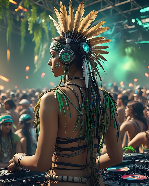 Indisch, Festival, Dj, Ai Generiert