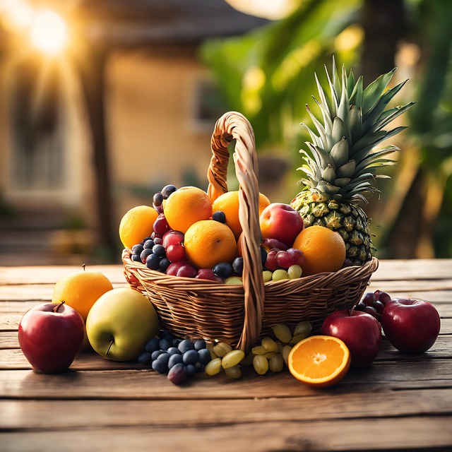 Free fruit basket basket fruit illustration