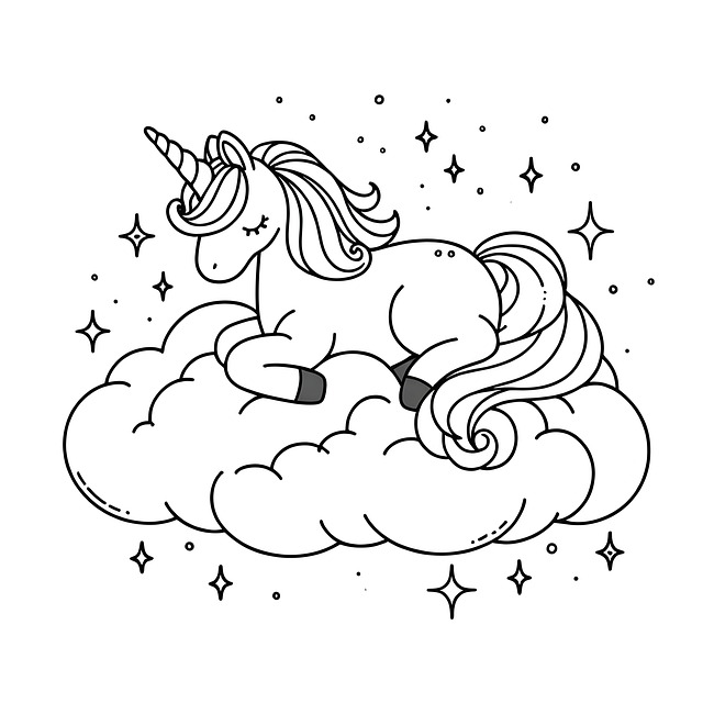 Download free HD stock image of Drawing Unicorn Free drawing unicorn coloring illustration