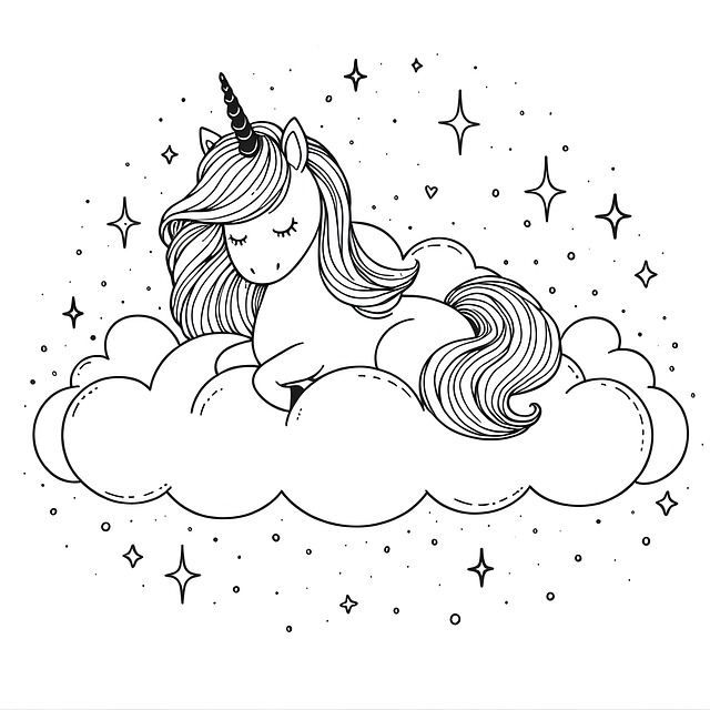 Download Unicorn, Drawing, Coloring. Royalty-Free Stock Illustration ...