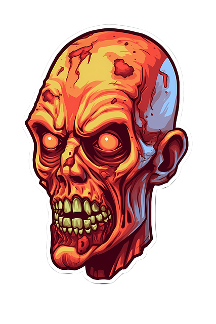 Free Zombie Sticker illustration and picture