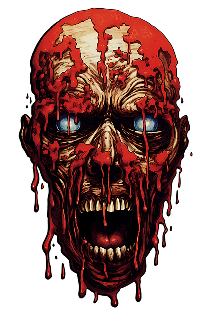 Free Zombie Sticker illustration and picture