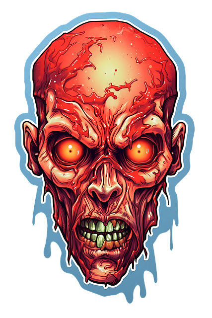 Free Zombie Sticker illustration and picture