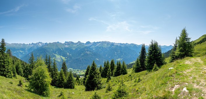 Panorama, Montañas, Austria, Tirol