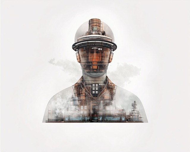 Free industrial worker portrait illustration