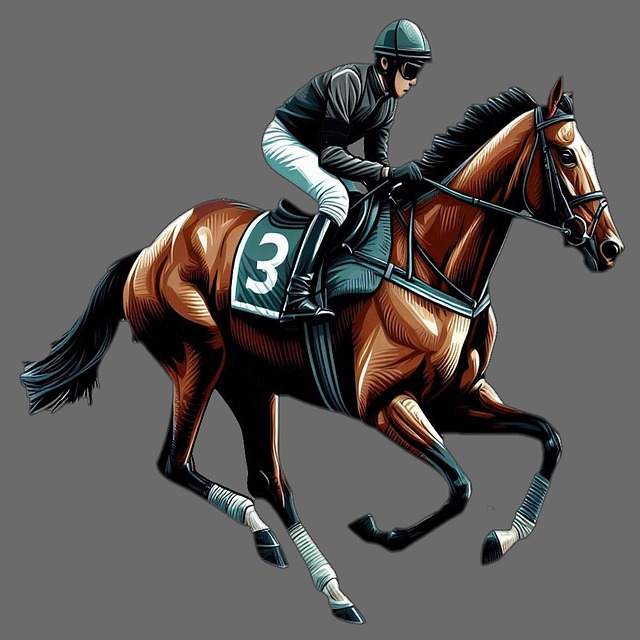 Free ai generated jockey racehorse illustration