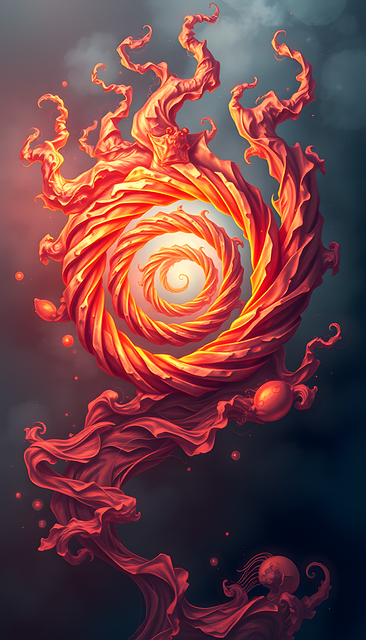 Free ai generated spiral swirl illustration