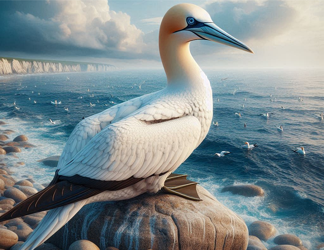 Download free HD stock image of Ai Generated Bird Free ai generated bird northern gannet illustration