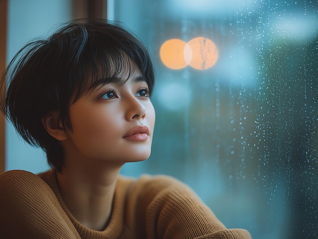 Free ai generated woman window illustration