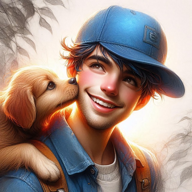 Download free HD stock image of Friendship Dog Free friendship dog friends illustration