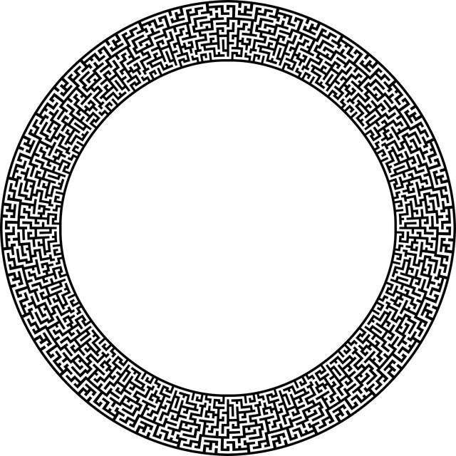 Free maze labyrinth pattern vector