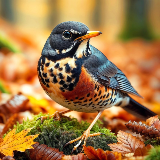 Free american thrush throttle fall illustration