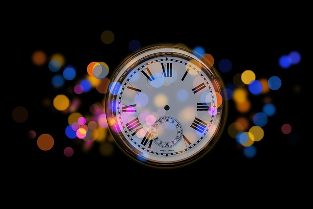 Free new year new year's eve clock illustration