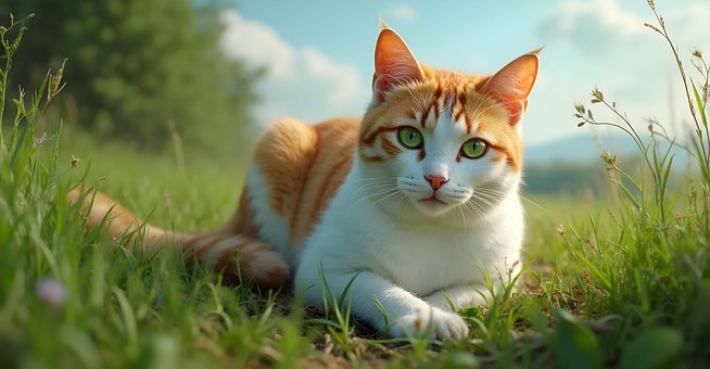 Zweifarbig, Katze, Neugierig, Alarm
