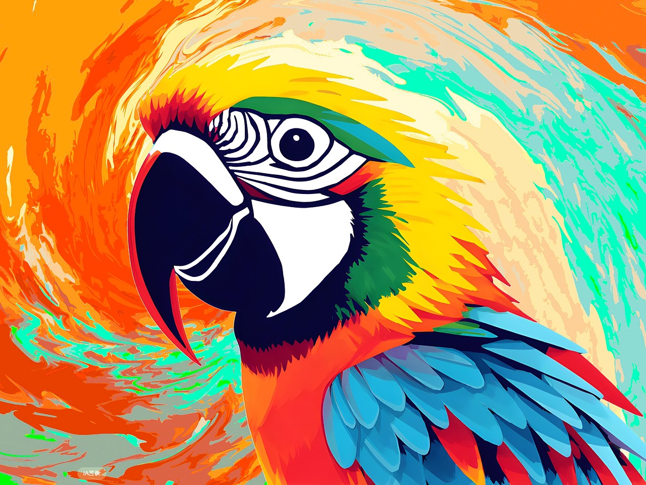 Download Colorful, Parrot, Abstract. Royalty-Free Stock Illustration ...
