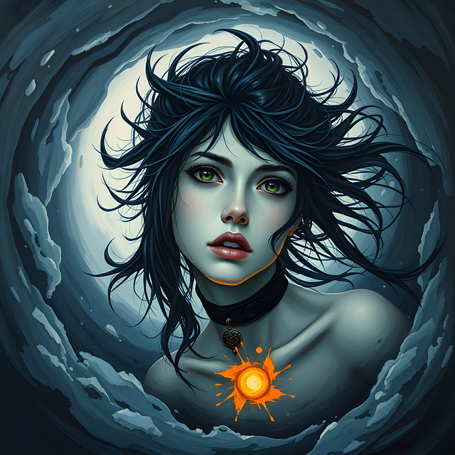 Free girl woman portrait illustration
