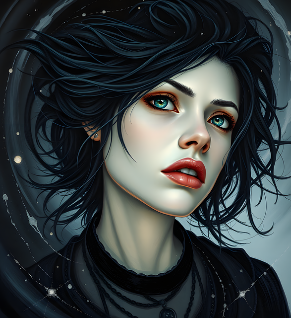 Free girl woman portrait illustration