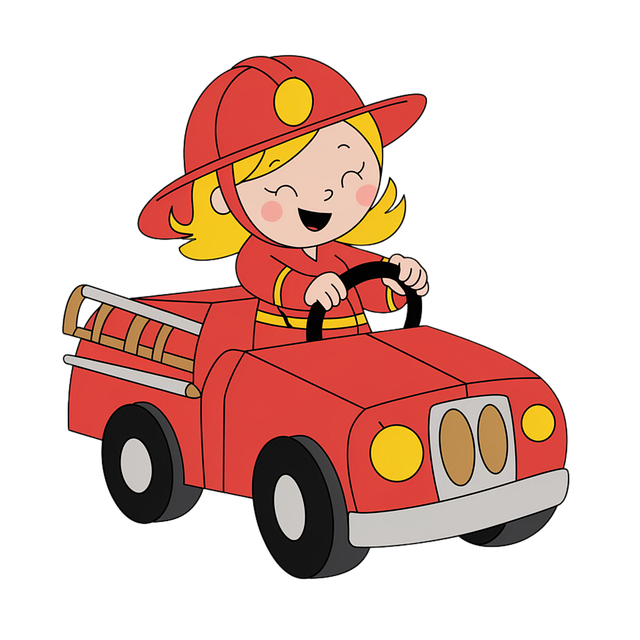 Feuerwehrauto, Feuerwehrmann, Niedlich