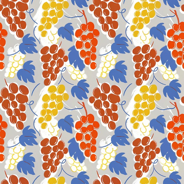 Free grape fruit seamless pattern illustration