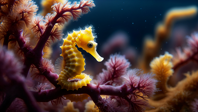 Free ai generated seahorse animal illustration
