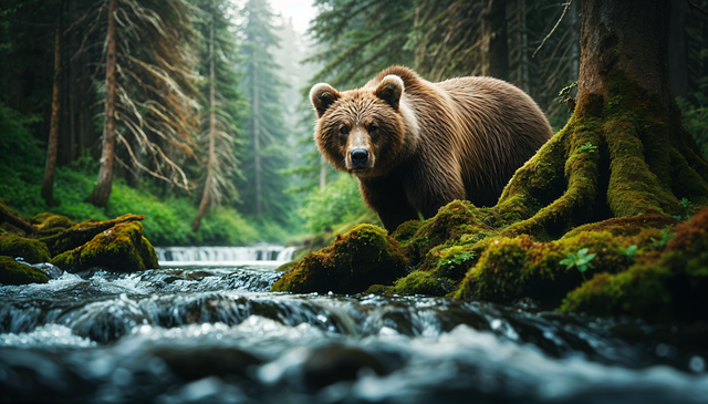 Free ai generated bear animal illustration