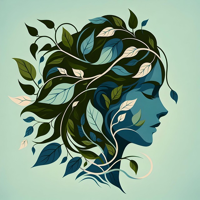 Free ai generated woman profile illustration