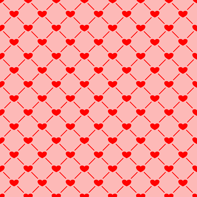 Free pattern background hearts illustration