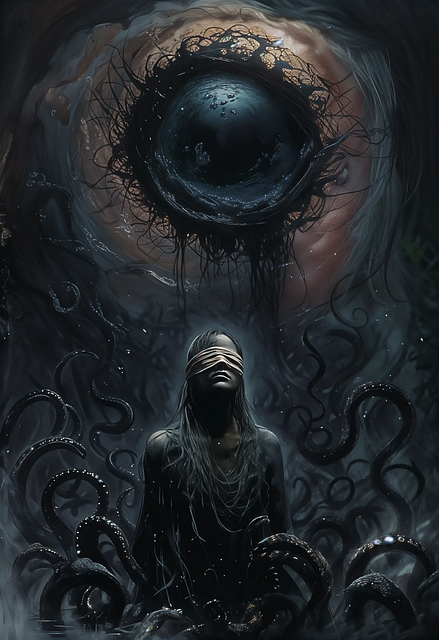 Free ai generated cthulhu lovecraft illustration
