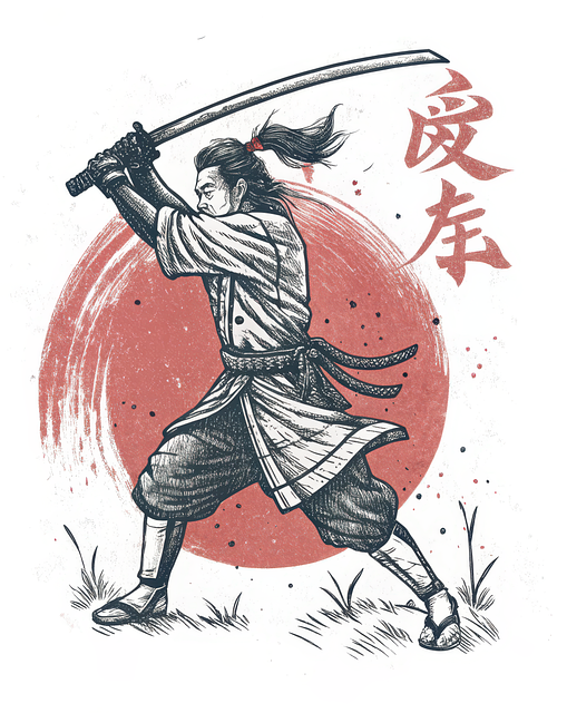 Free samurai katana japan illustration