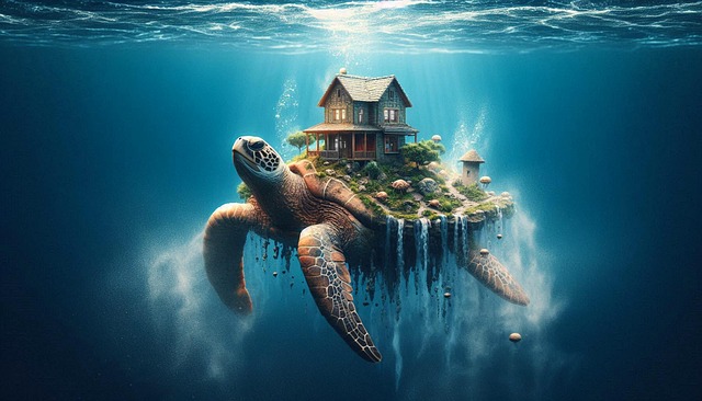 Free turtle nature underwater illustration