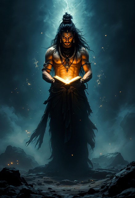 Free ai generated shiva bhagavad gita illustration