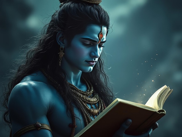 Free ai generated shiva bhagavad gita illustration