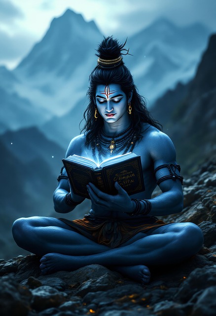 Free ai generated shiva bhagavad gita illustration