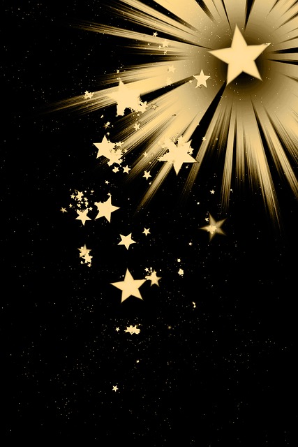 Free christmas card stars illustration