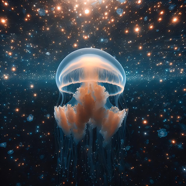 Free astonished sea ocean illustration
